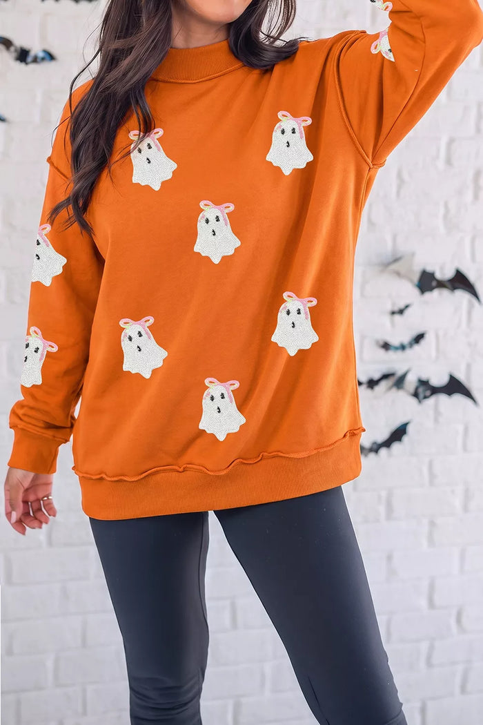 Ghostly Glam Sequin Sweatshirt 👻✨