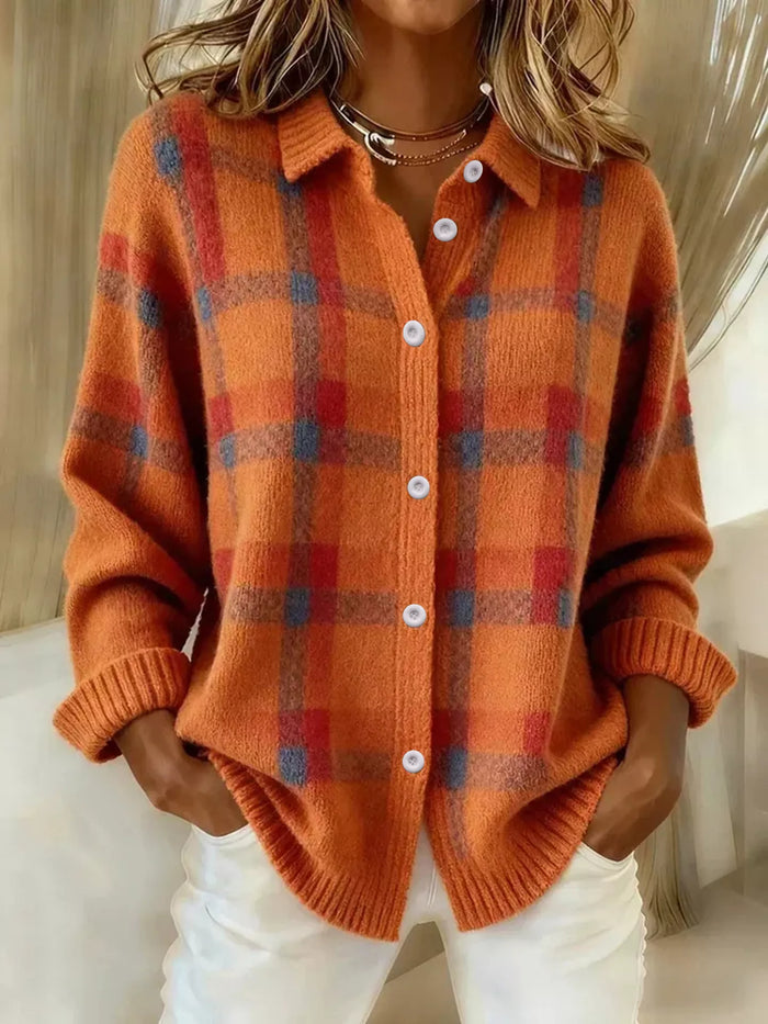 The Autumn Escape Plaid Cardigan