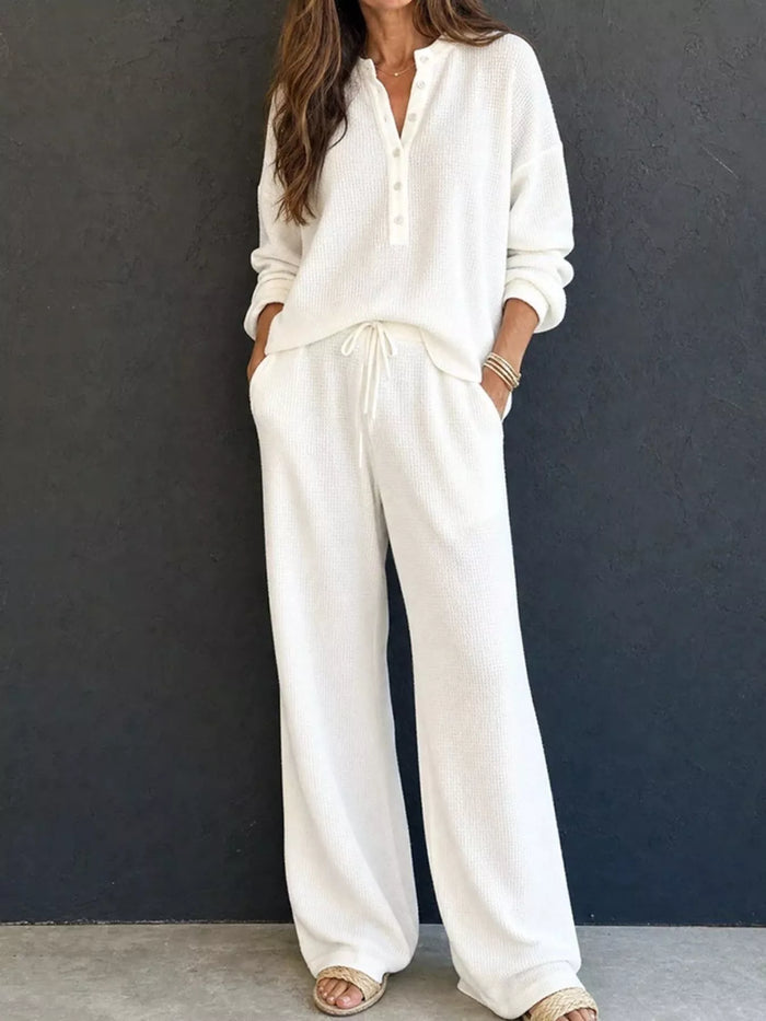 The Effortless Waffle Knit Set