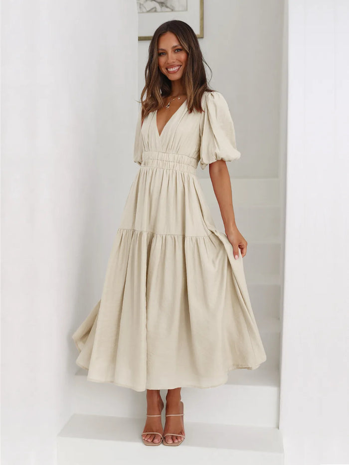 The Sunday Stroll Tiered Midi Dress