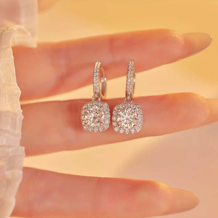 Seraphina 1CT Moissanite Drop Hoops