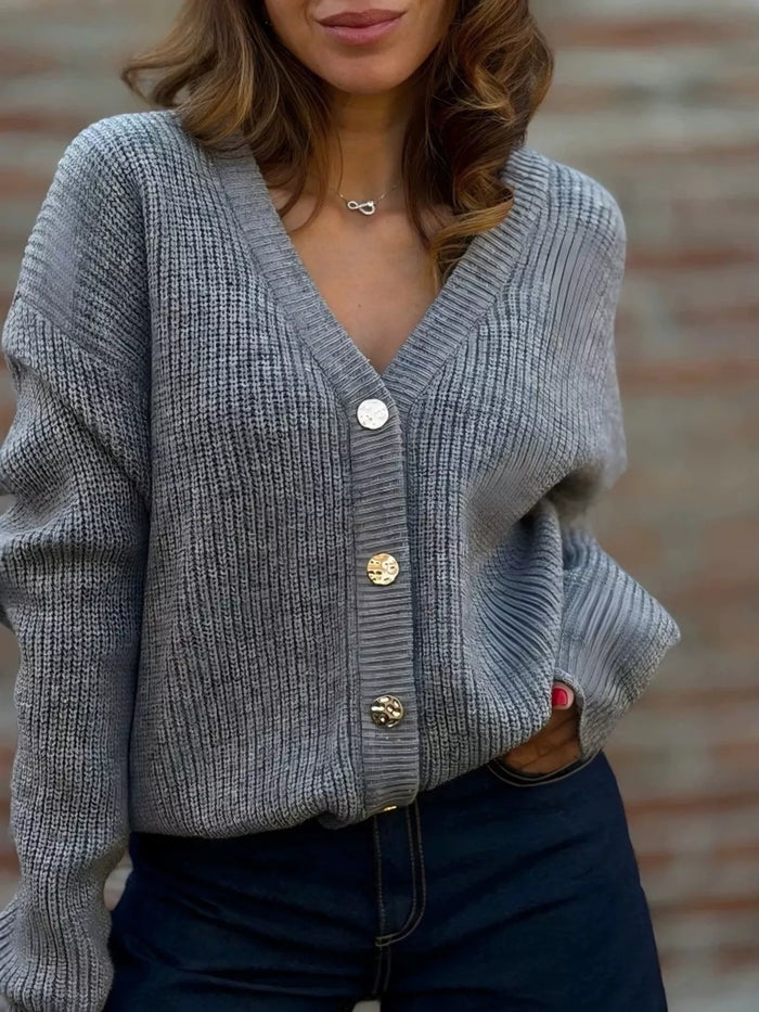 Everyday Muse V-Neck Knit Cardigan