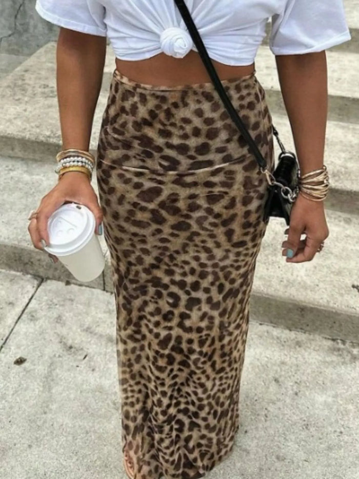 Wild Intentions Leopard Maxi Skirt 🖤