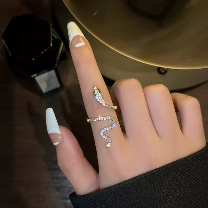 Serpentine Spark Sterling Silver Ring