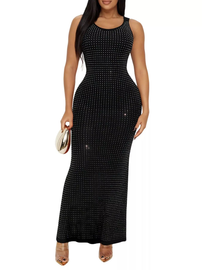 Starlight Rhinestone Maxi Dress